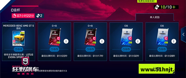 狂野飙车9C级车辆杯赛事奖励