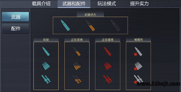 巅峰坦克战场武器就绪装填瞄准和损坏状态