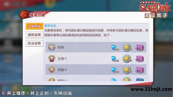 灌篮高手团队集训段位奖励预览