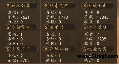 三国志之九州战战报战技数据统计