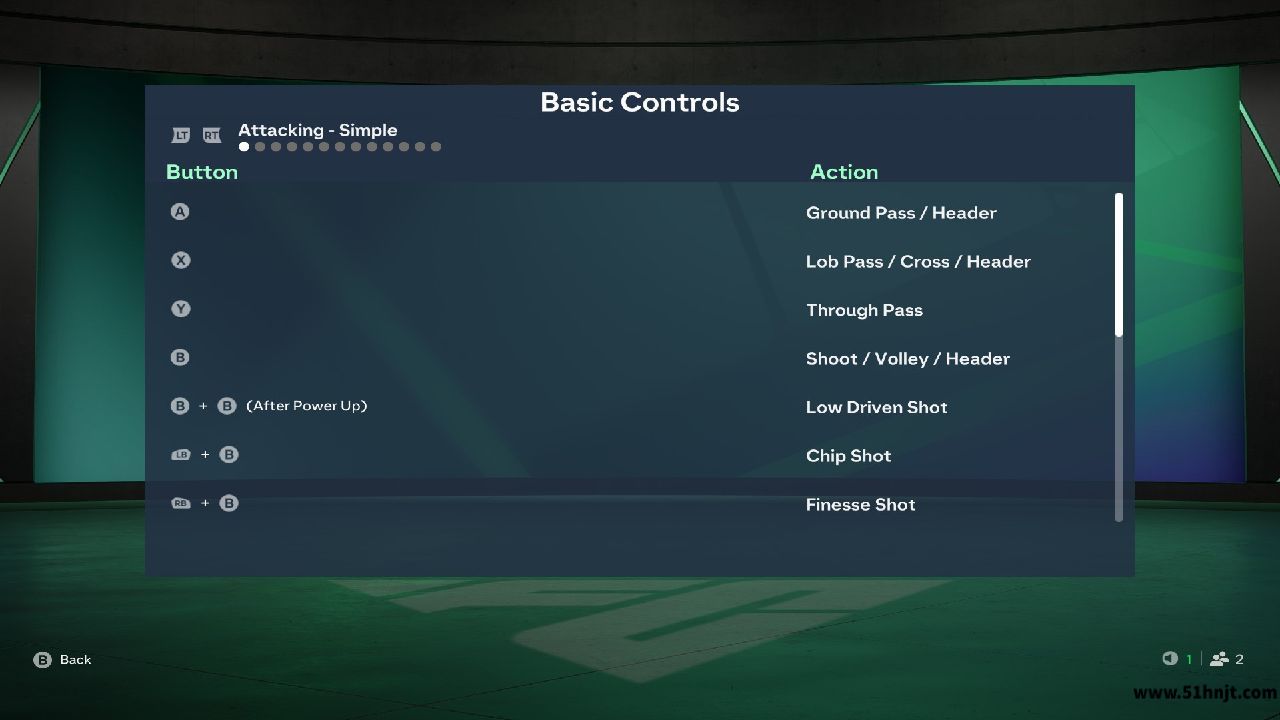 FC27手柄Basic Controls操作说明中的Y键直塞球与A键普通传球
