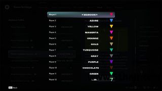 FC27官方Player Indicator Colours颜色选择菜单与Player 1至Player 12设置
