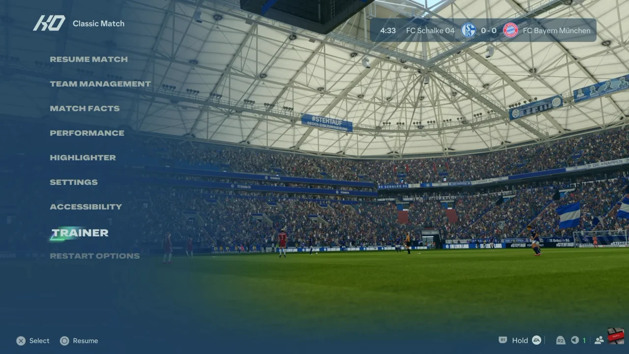 FC27比赛按键提示怎么关闭？Trainer教练辅助隐藏方法