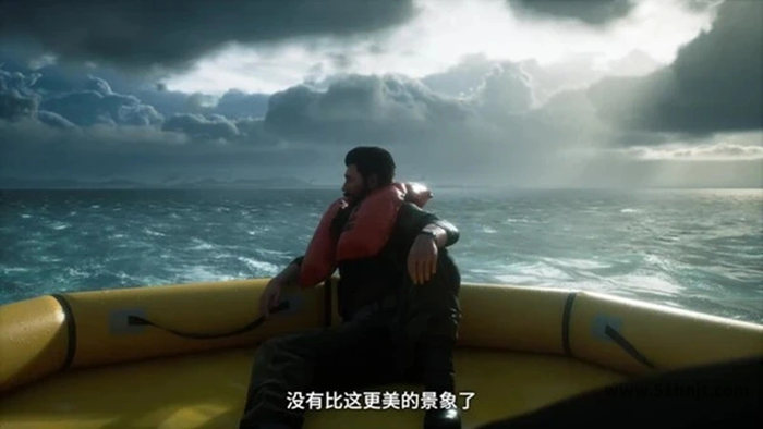 海上漂流的艇影