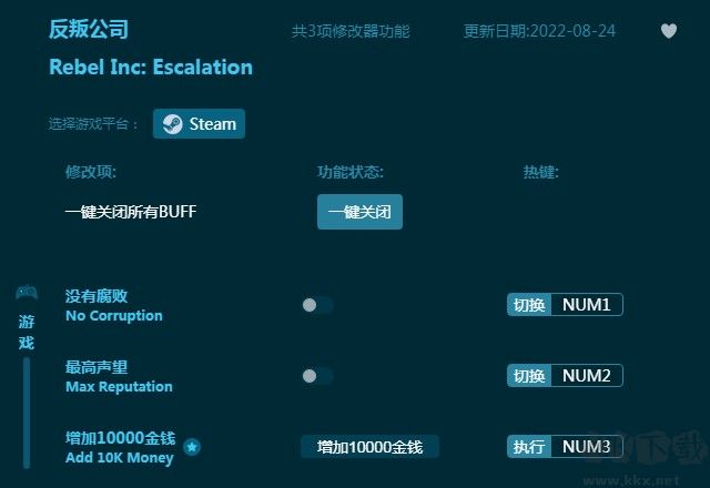 反叛公司实用修改器