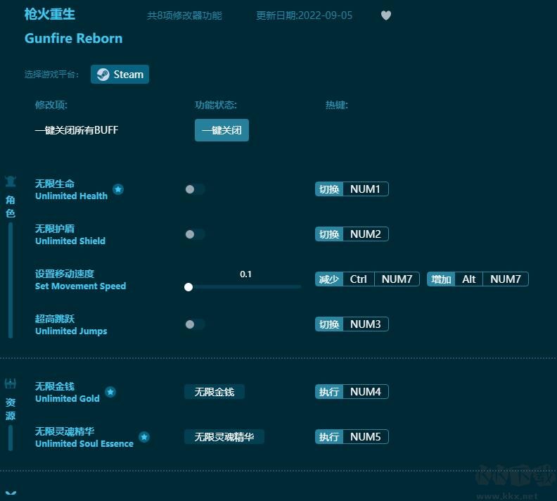 枪火重生多功能修改器