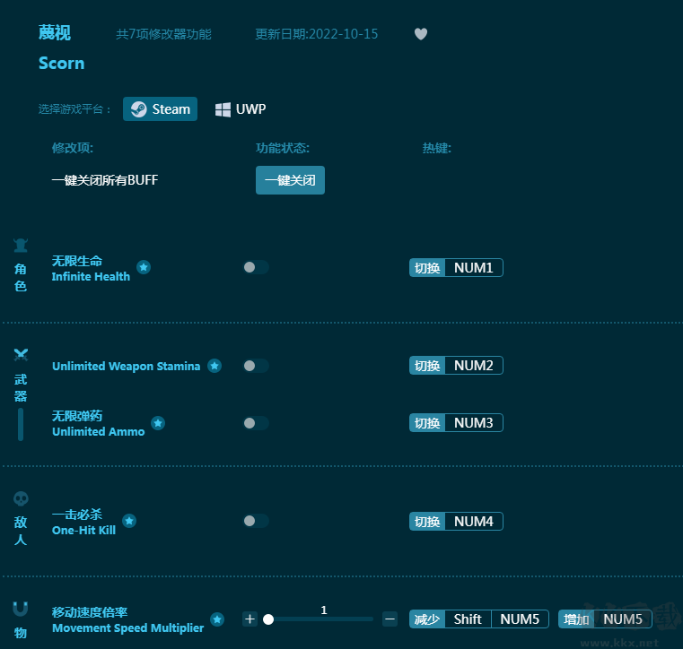 蔑视七项修改器