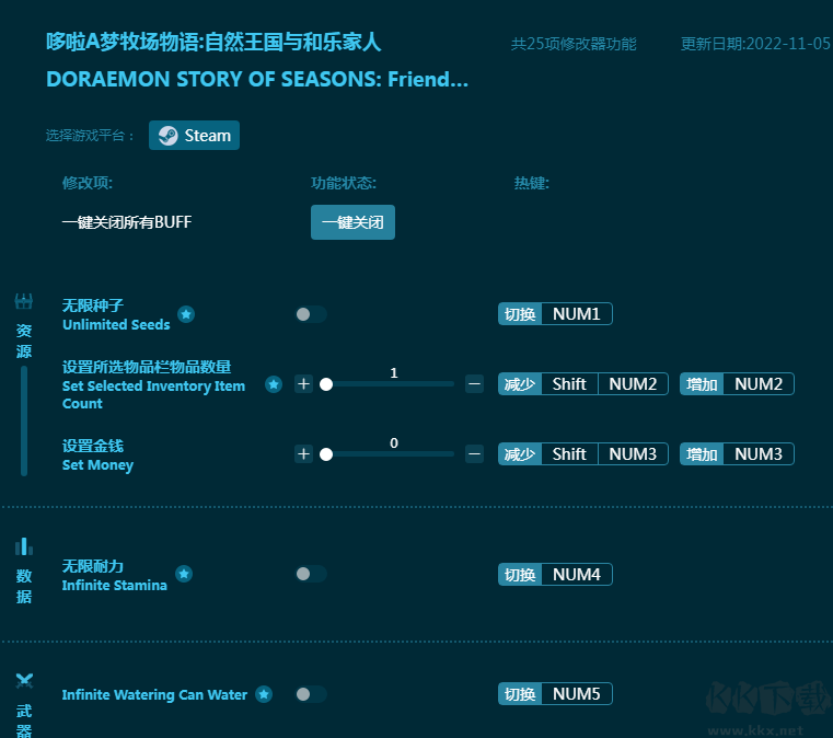 哆啦A梦牧场物语:自然王国与和乐家人修改器